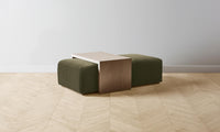 The Bowery Ottoman - Mohair Moss