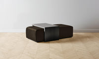 The Bowery Ottoman - Nubuck Leather Espresso