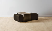 The Bowery Ottoman - Nubuck Leather Espresso