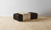 The Bowery Ottoman - Nubuck Leather Espresso