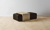 The Bowery Ottoman - Nubuck Leather Espresso