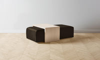 The Bowery Ottoman - Nubuck Leather Espresso