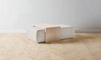 The Bowery Ottoman - Nubuck Leather Sail