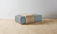 The Bowery Ottoman - Nubuck Leather Tide