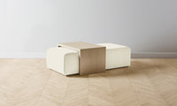 The Bowery Ottoman - Pebbled Leather Swan