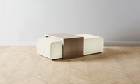 The Bowery Ottoman - Pebbled Leather Swan