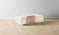 The Bowery Ottoman - Pebbled Leather Swan