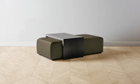 The Bowery Ottoman - Pebbled Leather Truffle