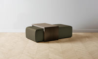 The Bowery Ottoman - Pebbled Leather Truffle