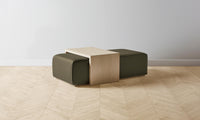 The Bowery Ottoman - Pebbled Leather Truffle