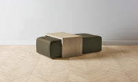 The Bowery Ottoman - Pebbled Leather Truffle