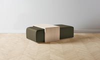 The Bowery Ottoman - Pebbled Leather Truffle