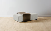 The Bowery Ottoman - Performance Melange Weave Flint