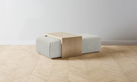 The Bowery Ottoman - Performance Melange Weave Flint