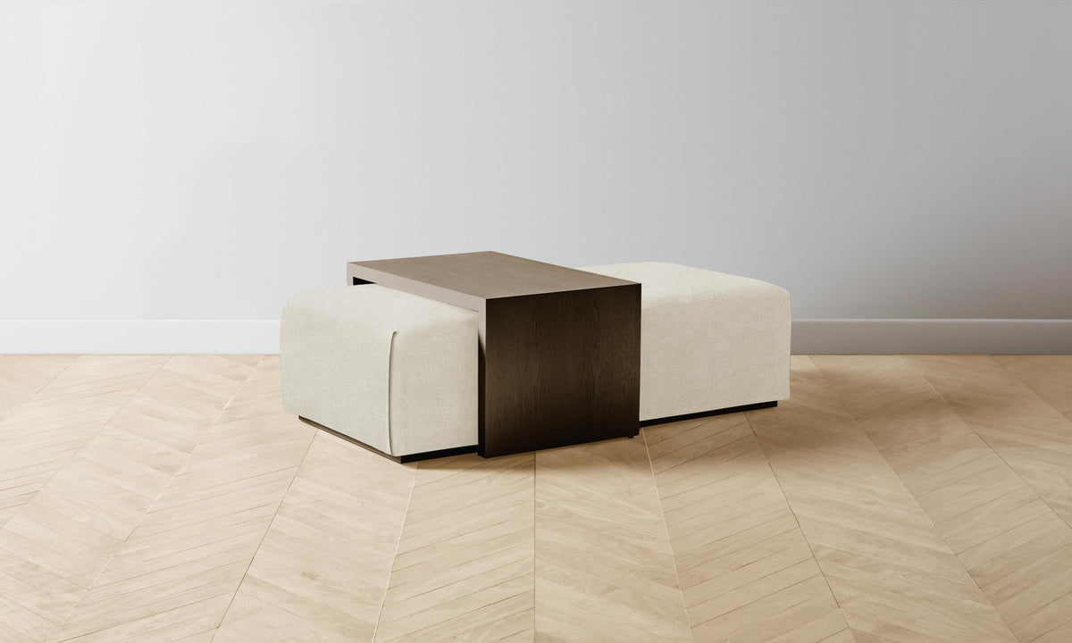 The Bowery Ottoman - Performance Mélange Weave Shell