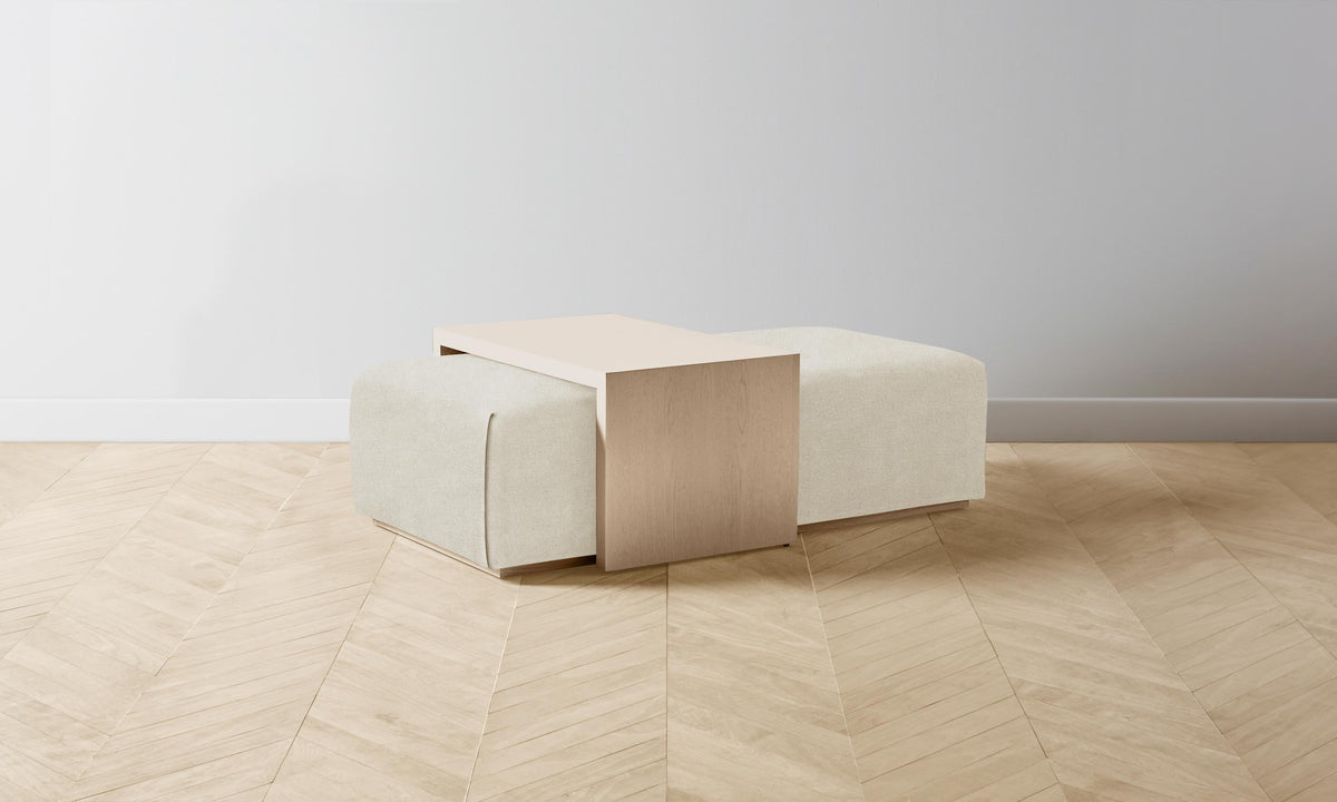 The Bowery Ottoman - Performance Mélange Weave Shell