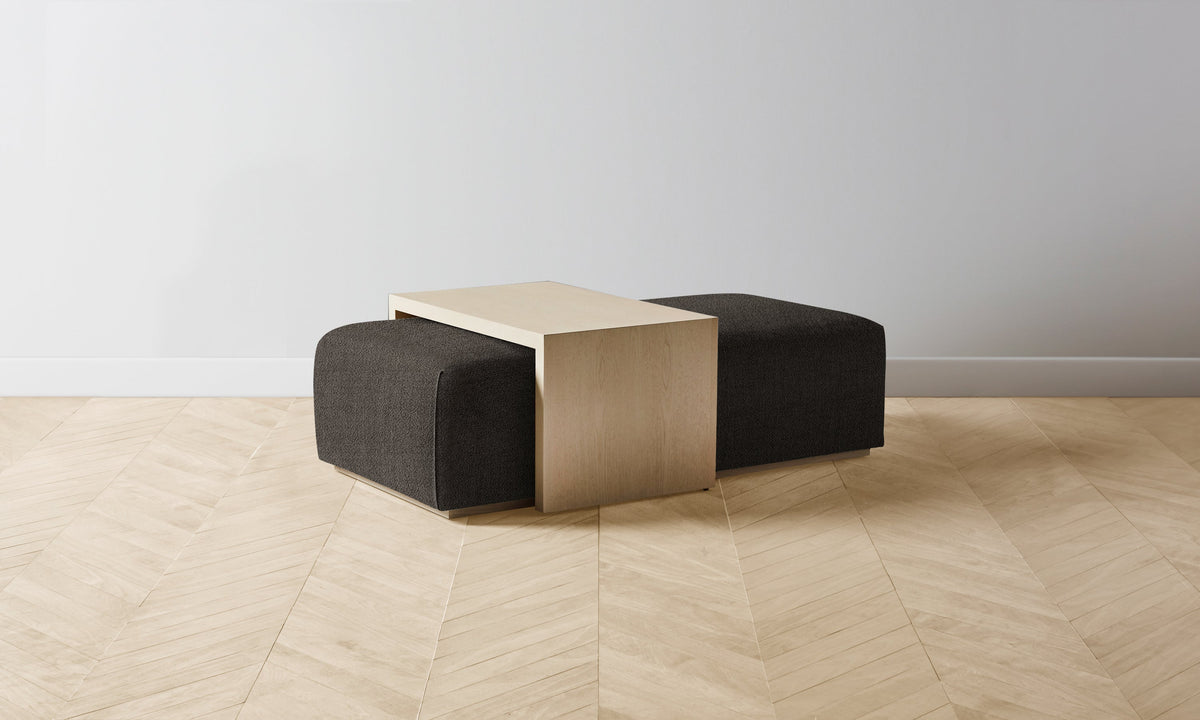 The Bowery Ottoman - Performance Textural Weave Root