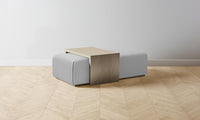 The Bowery Ottoman - Performance Linen Weave Cloud