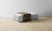 The Bowery Ottoman - Performance Textured Tweed Alpine