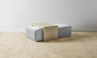 The Bowery Ottoman - Performance Textured Tweed Alpine