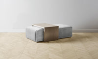 The Bowery Ottoman - Performance Textured Tweed Alpine