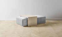 The Bowery Ottoman - Performance Textured Tweed Alpine