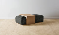 The Bowery Ottoman - Performance Tweed Char