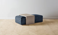 The Bowery Ottoman - Performance Tweed Denim