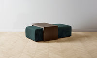 The Bowery Ottoman - Performance Velvet Emerald