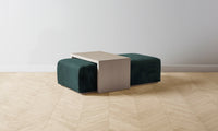 The Bowery Ottoman - Performance Velvet Emerald