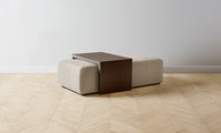 The Bowery Ottoman - Performance Velvet Taupe