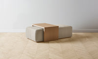 The Bowery Ottoman - Performance Velvet Taupe