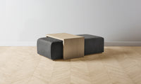 The Bowery Ottoman - Tuscan Leather Seal