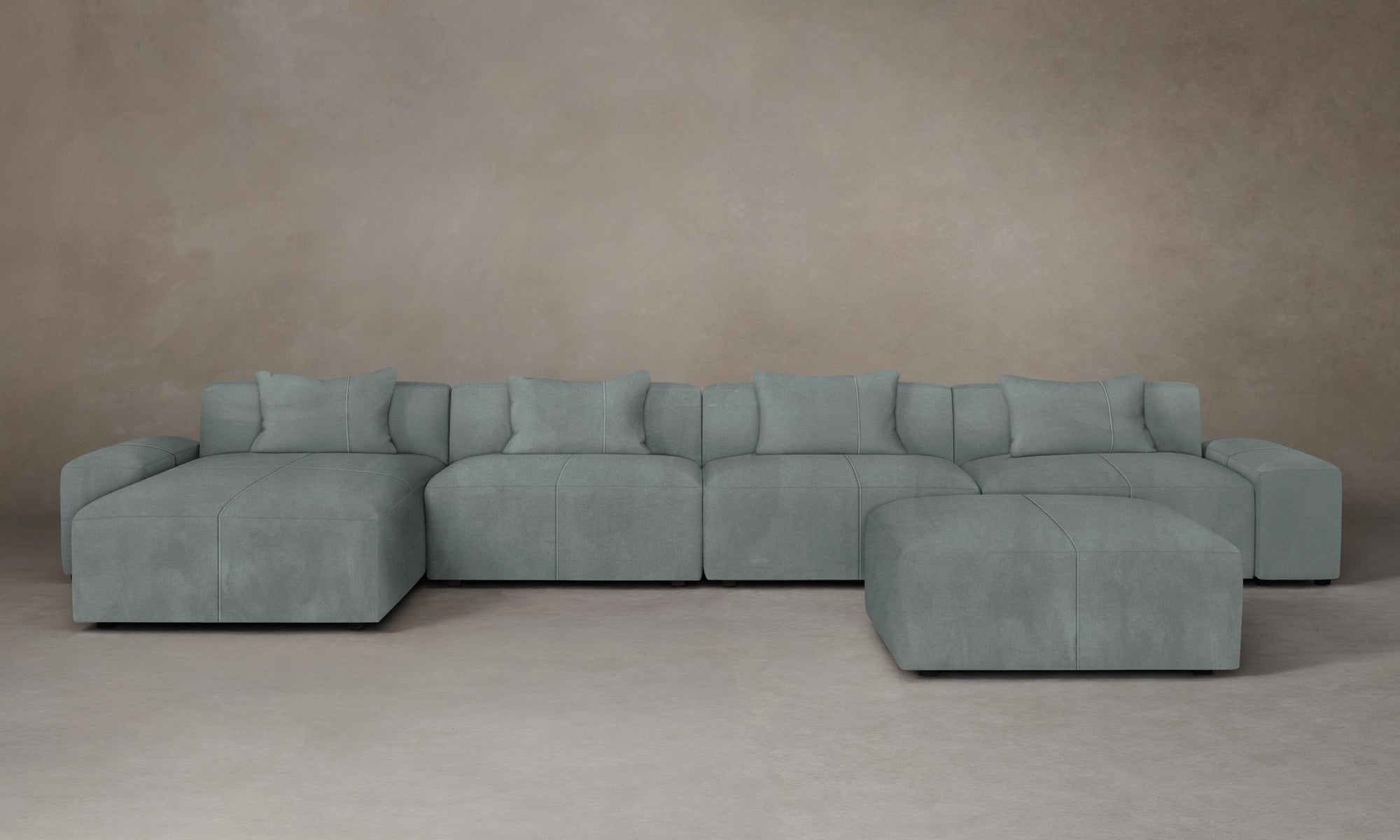 The Breuer Modular Sectional - Nubuck Leather Tide