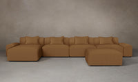 The Breuer Modular Sectional - Pebbled Leather Latte