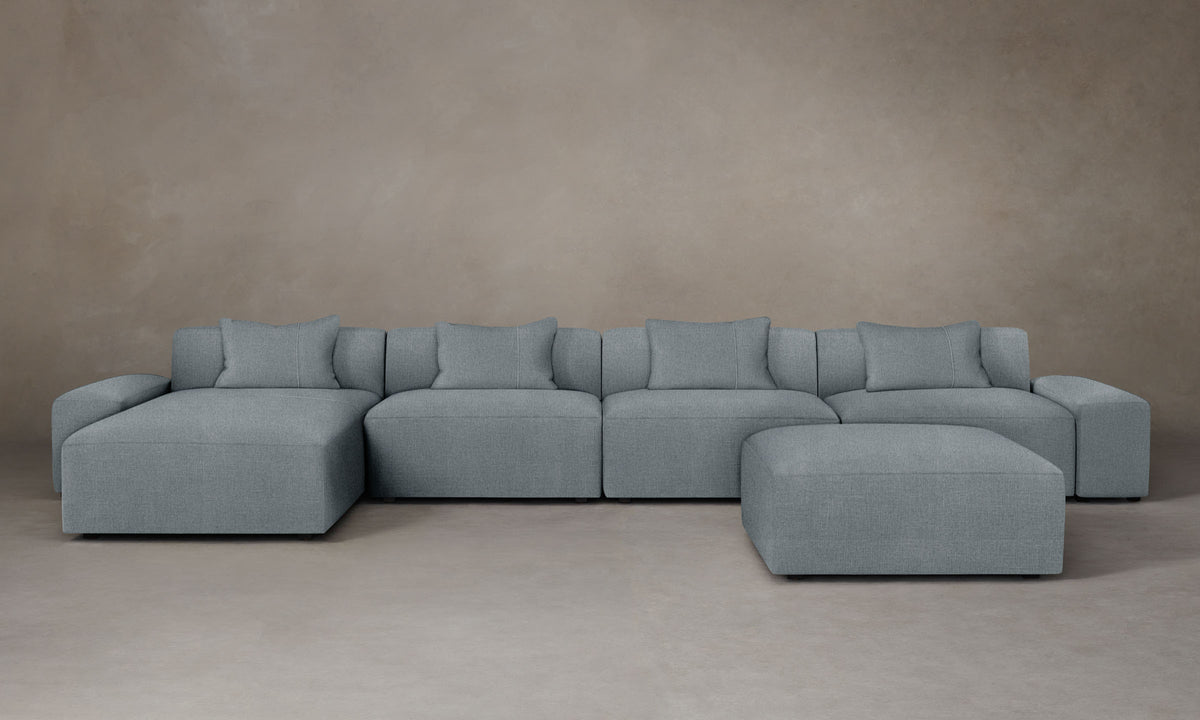 The Breuer Modular Sectional - Performance Mélange Weave Aegean