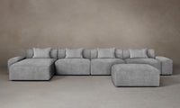 The Breuer Modular Sectional - Performance Textured Tweed Alpine