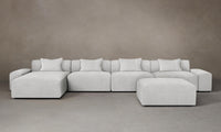 The Breuer Modular Sectional - Performance Textured Tweed Snow