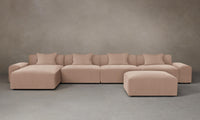 The Breuer Modular Sectional - Performance Velvet Dusty Rose