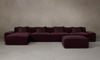 The Breuer Modular Sectional - Performance Velvet Merlot