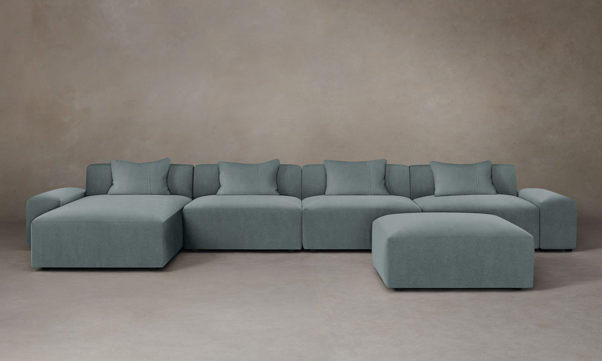 The Breuer Modular Sectional - Performance Velvet Sky