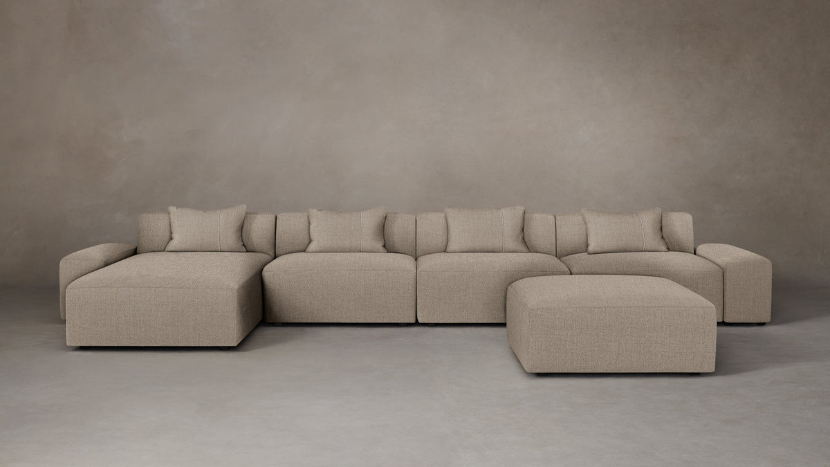 The Breuer Modular Sectional - Performance Textural Weave Earthen