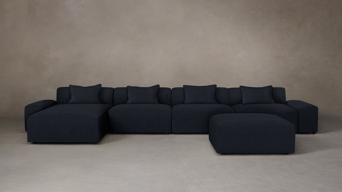 The Breuer Modular Sectional - Performance Textural Weave Marina