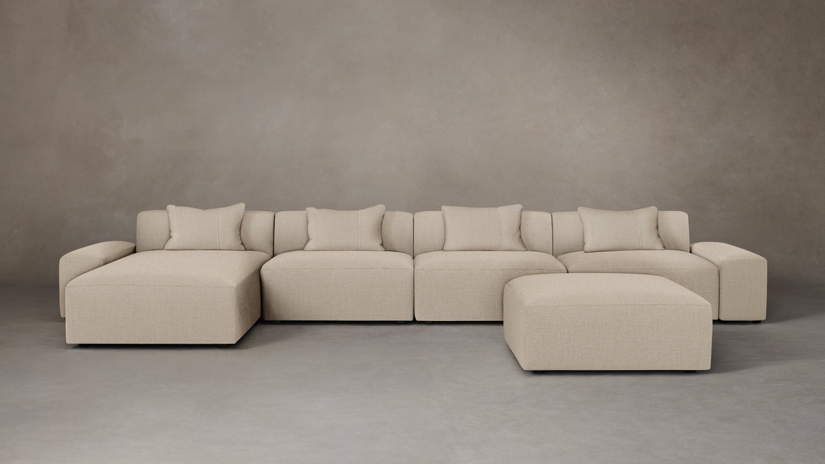 The Breuer Modular Sectional - Performance Textural Weave Savanna