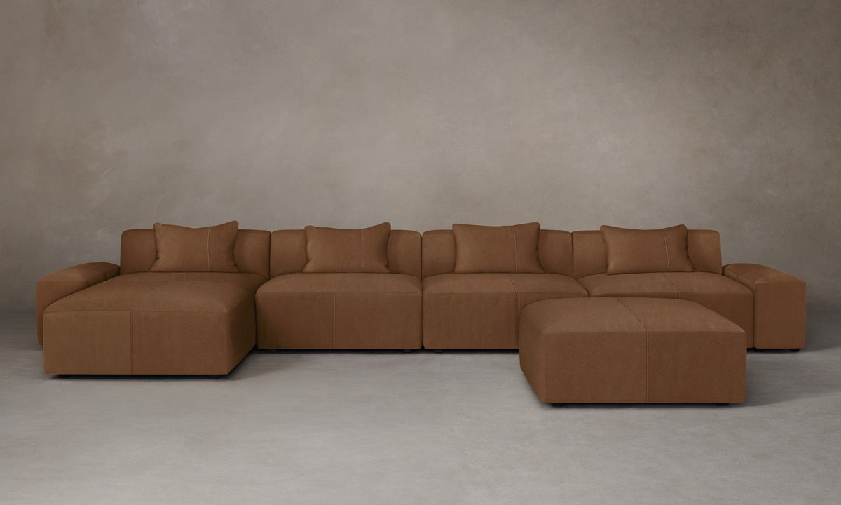 The Breuer Modular Sectional - Tuscan Leather Cognac