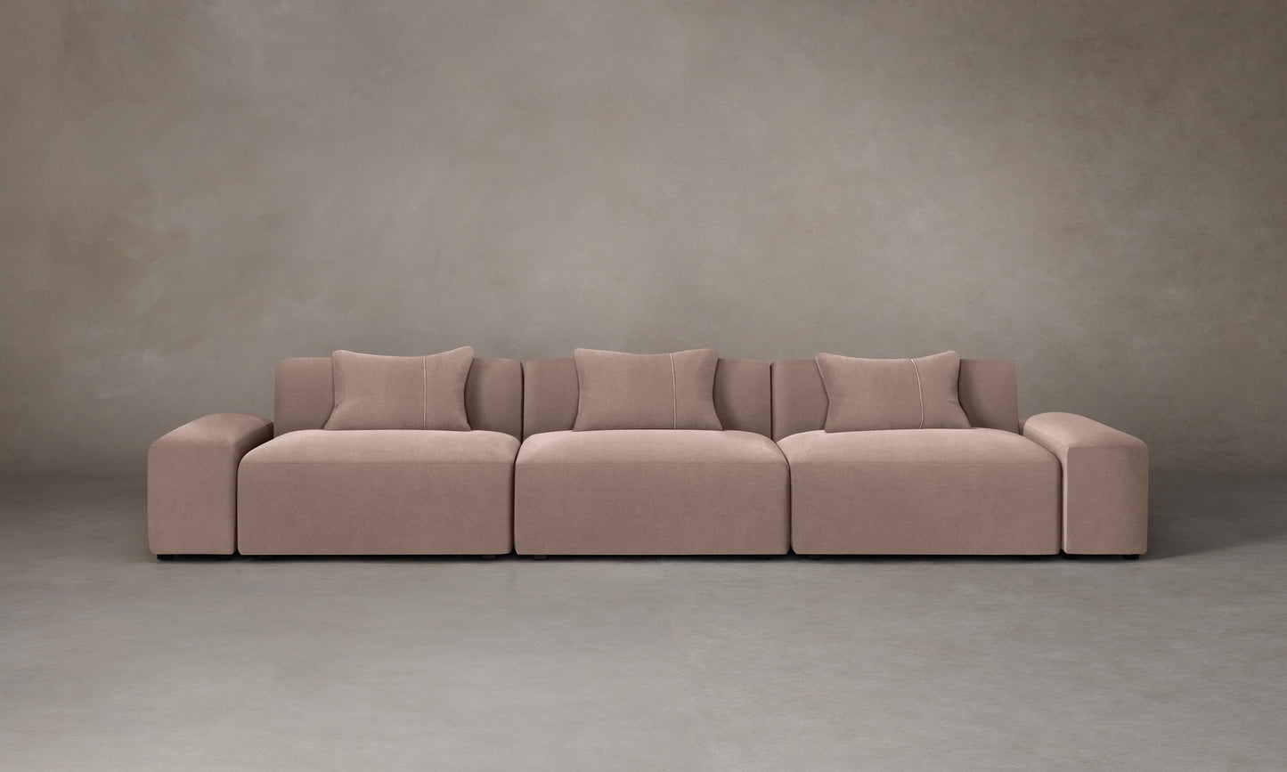 The Breuer Modular Sofa - Mohair Peony