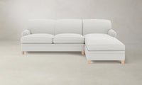 The Carmine Sectional - Belgian Linen Egret