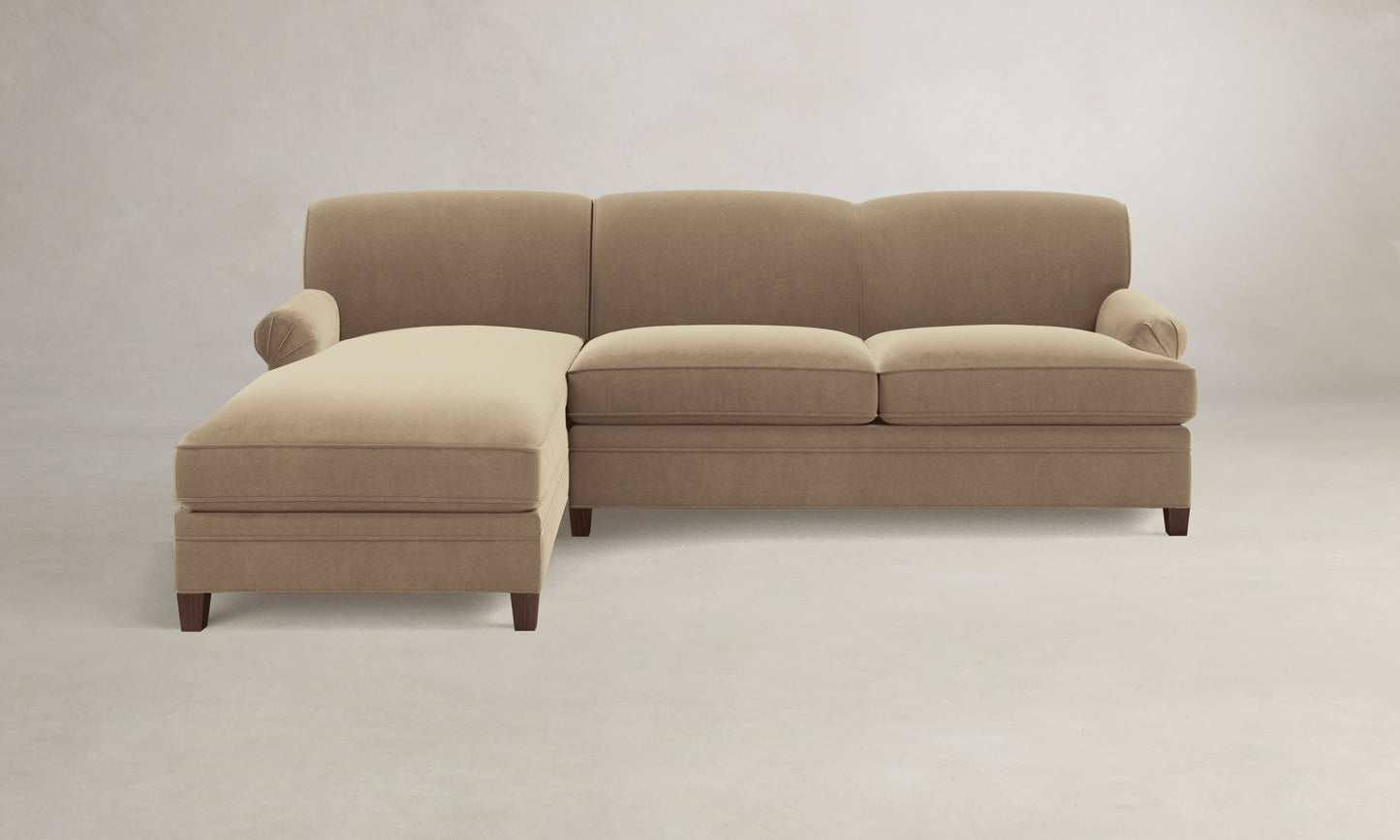 The Carmine Sectional - Mohair Almond