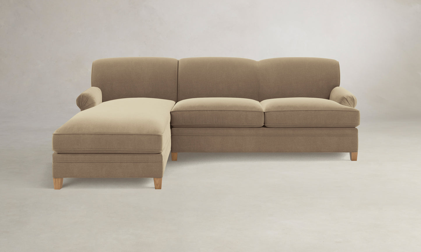 The Carmine Sectional - Mohair Almond