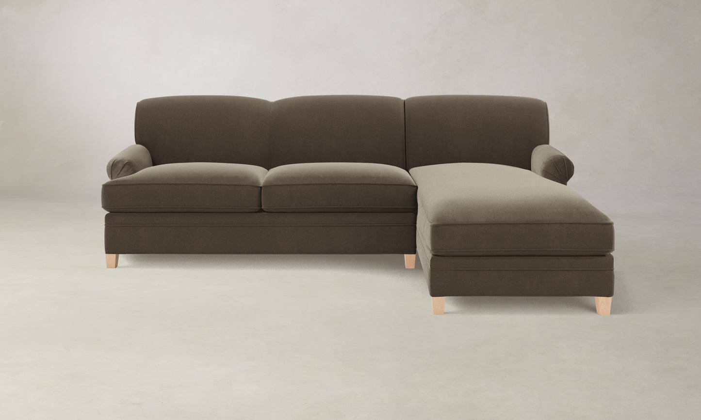 The Carmine Sectional - Mohair Mink